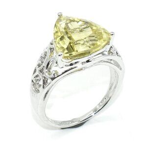 Silver Lemon Quartz (3.65ct) Ring